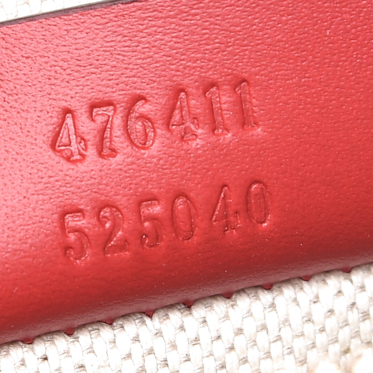 Calfskin GG Supreme Monogram Embroidered Rainbow Love Zip Pouch Red