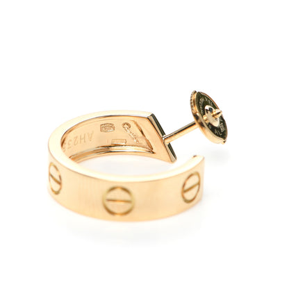 Cartier 18K Yellow Gold 5.5mm LOVE Hoop Earrings 5 of 5