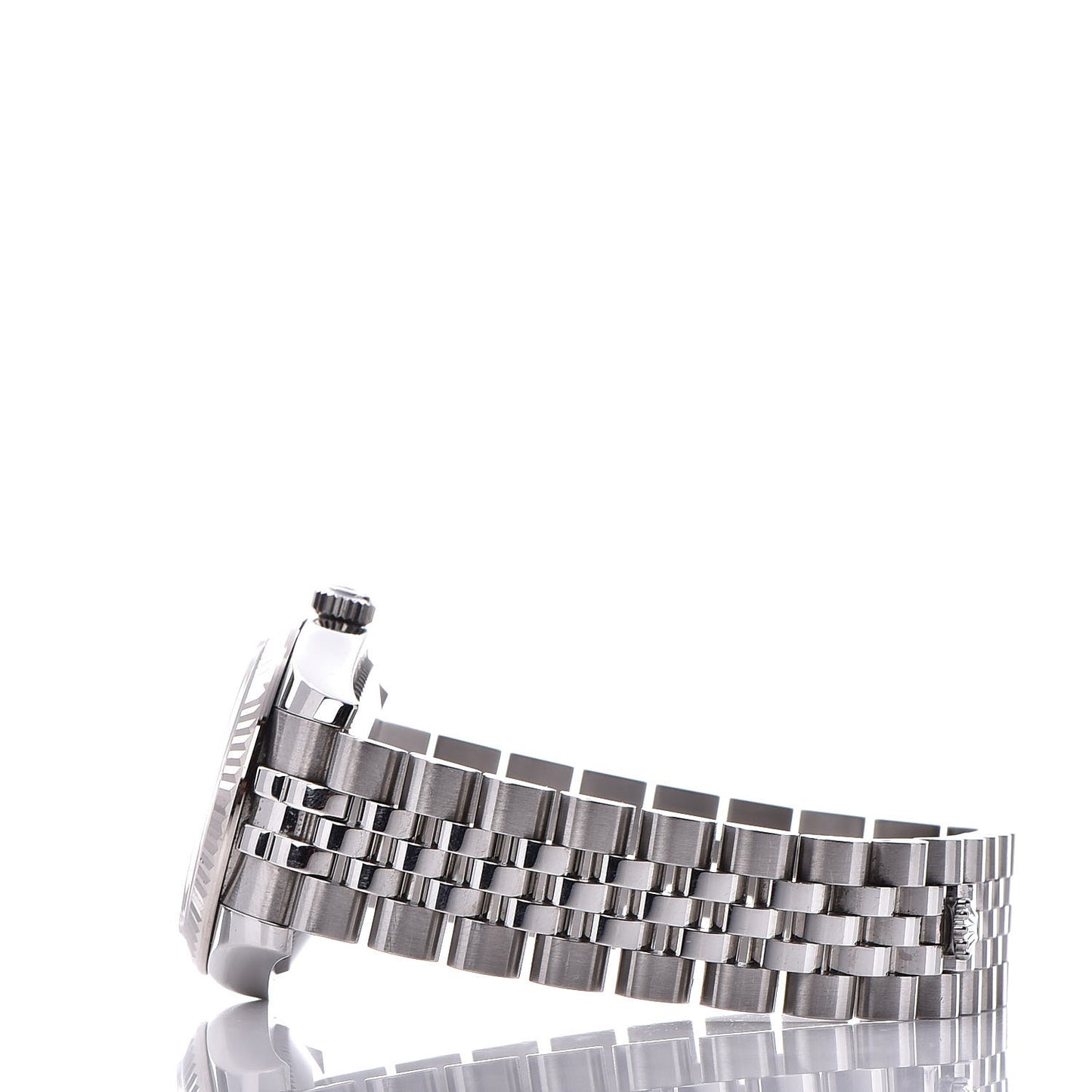 Stainless Steel 18K White Gold 31mm Oyster Perpetual Datejust Watch Black Roman 278274
