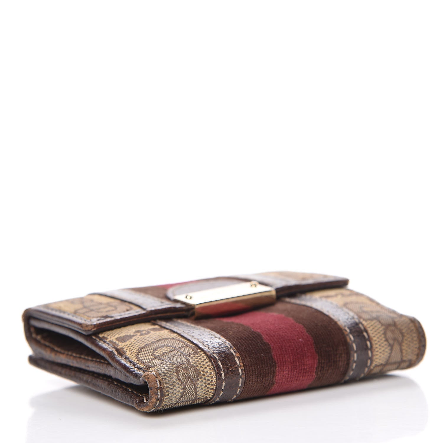 Gucci Horsebit Canvas Treasure Compact Wallet Dark Brown 4 of 18