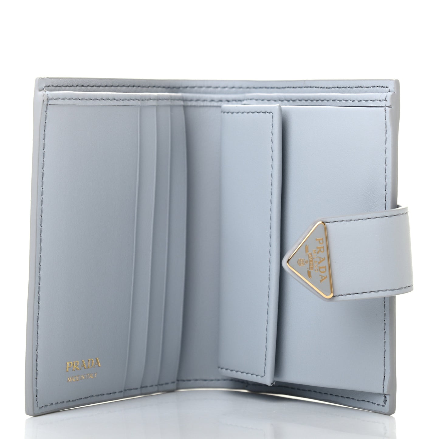 Saffiano Tab Small Triangle Wallet Fiordaliso