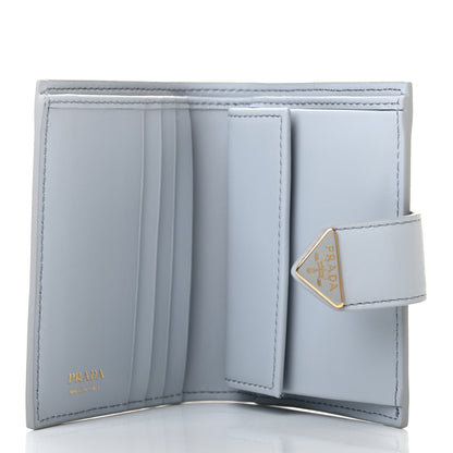 Prada Saffiano Tab Small Triangle Wallet Fiordaliso 5 of 7