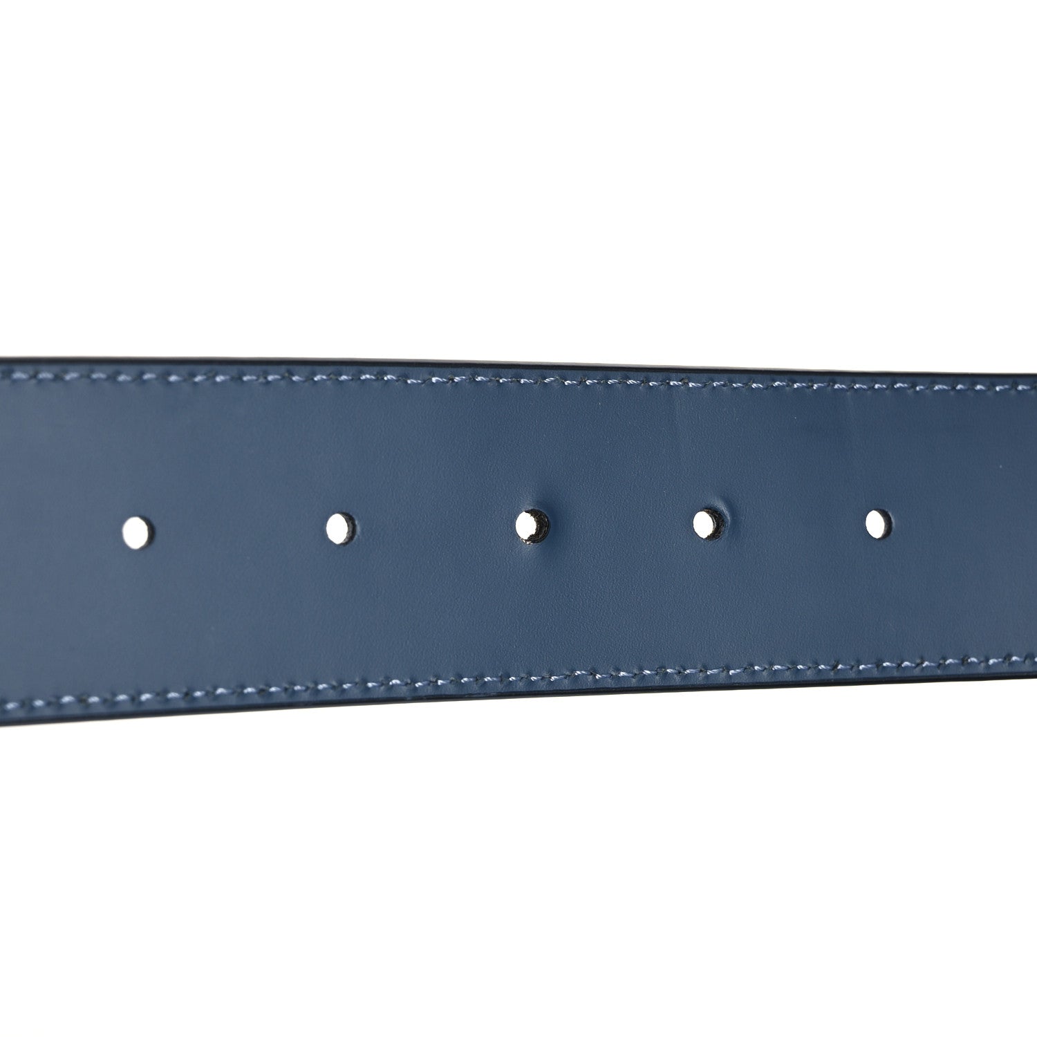 Louis Vuitton Calfskin 40mm Damier LV Reversible Belt 90 36 Black Blue 5 of 9