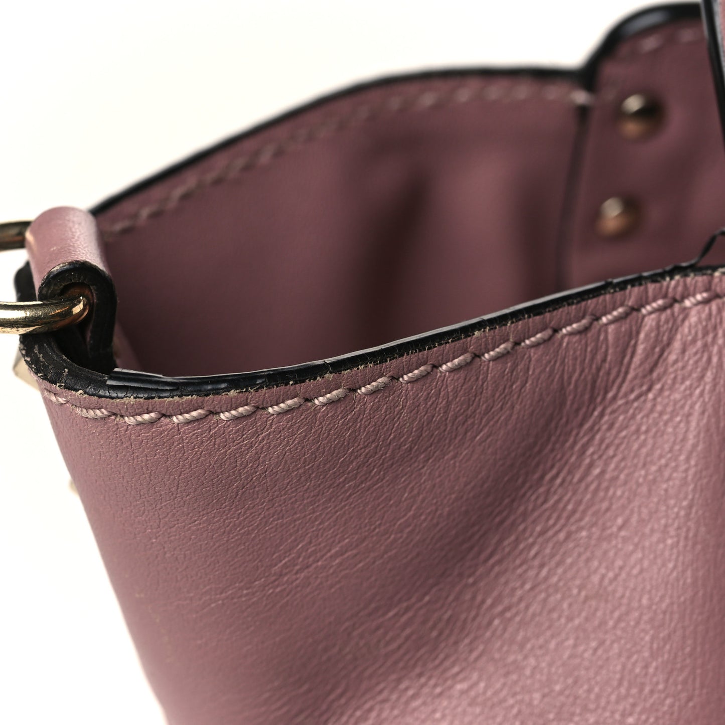 Vitello Small Rockstud Tote Lipstick