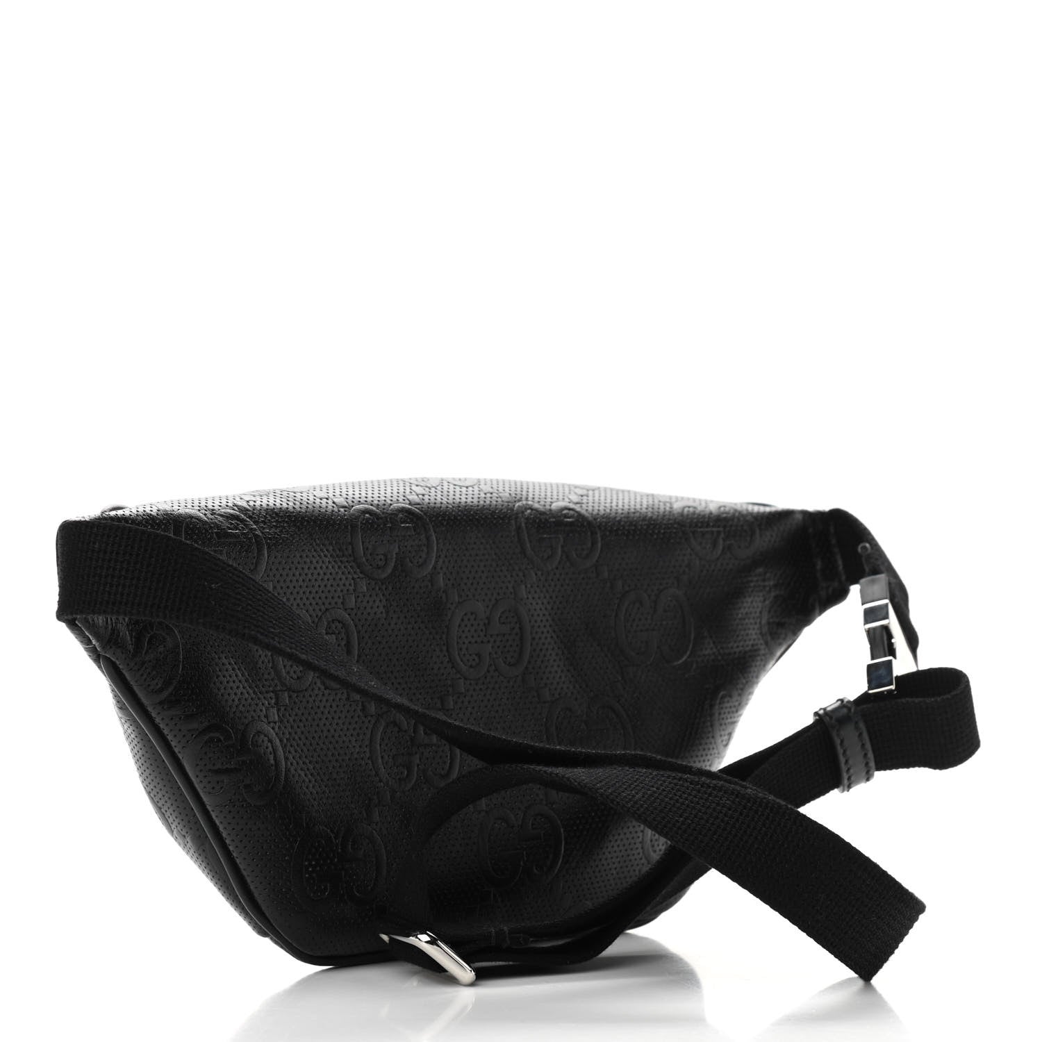 Gucci Calfskin GG Tennis Embossed Belt Bag Black 2 of 12