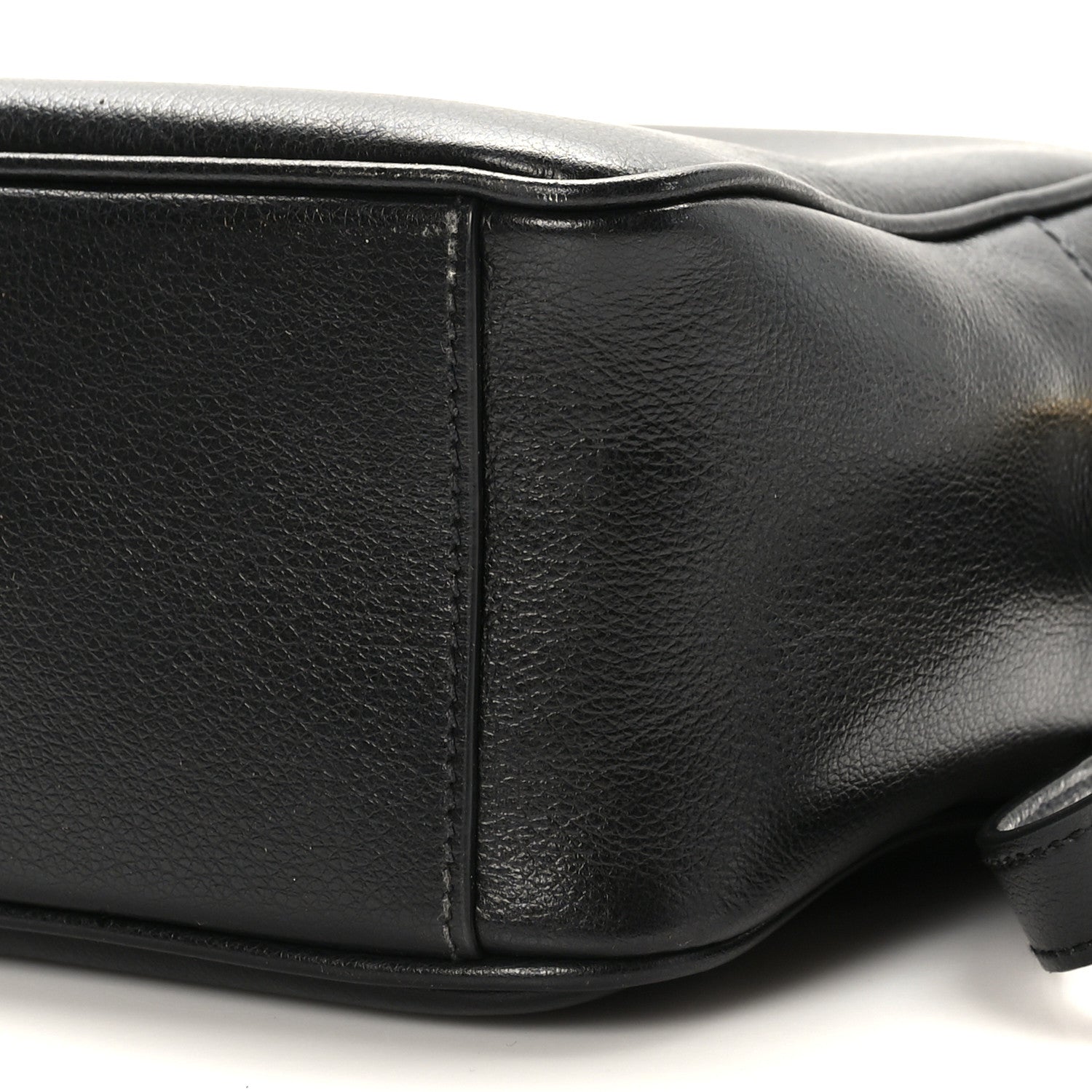 Prada Glace Calfskin Embossed Logo Crossbody Black 8 of 8
