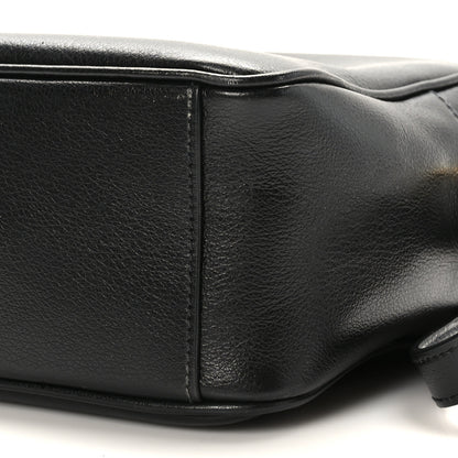 Prada Glace Calfskin Embossed Logo Crossbody Black 8 of 8
