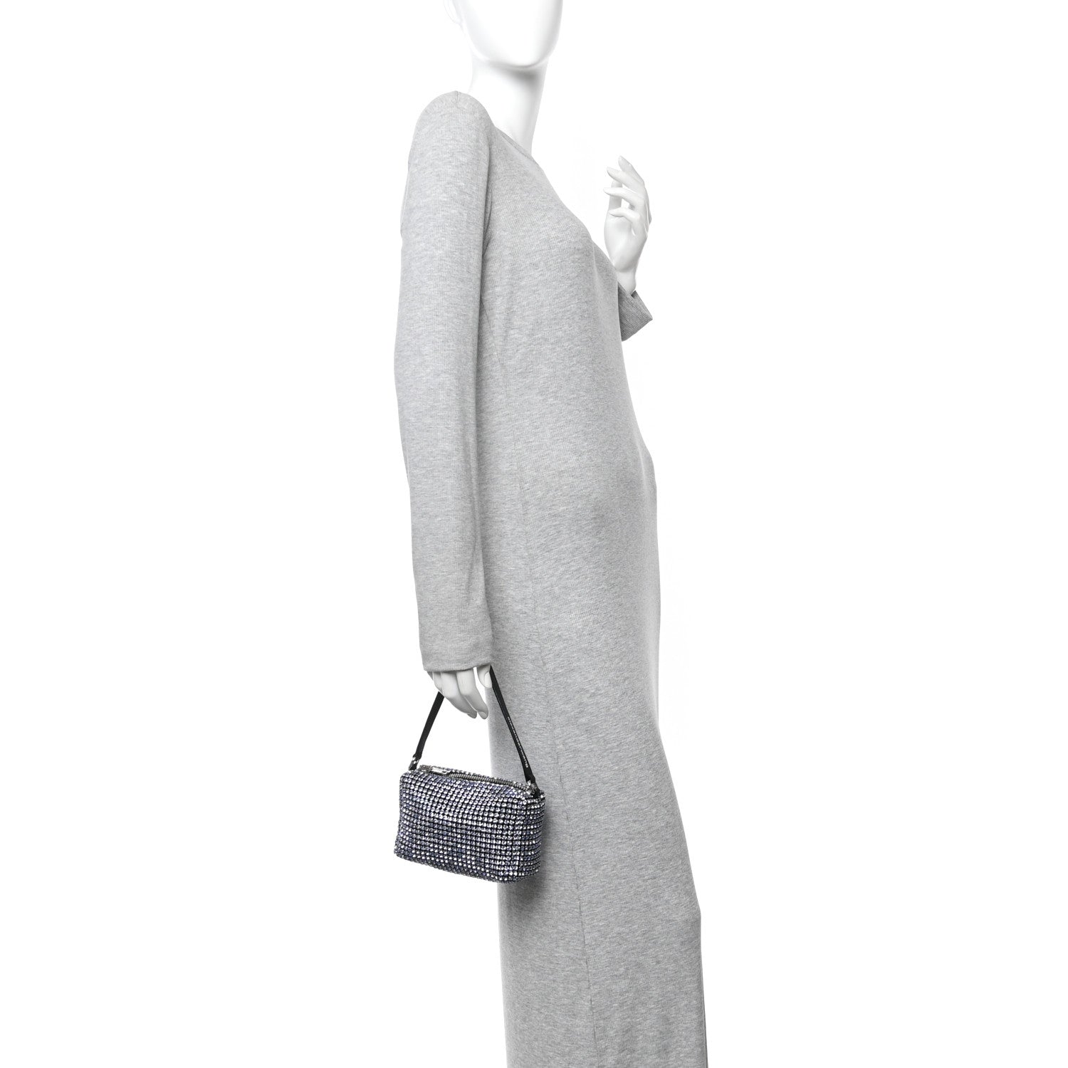 Alexander Wang Mesh Crystal Rhinestone Mini Heiress Pouch Baby
