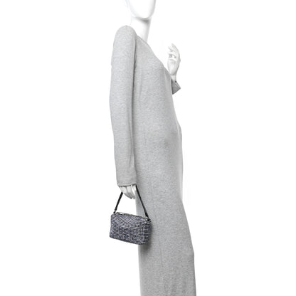 Alexander Wang Mesh Crystal Rhinestone Mini Heiress Pouch Baby Blue 2 of 11