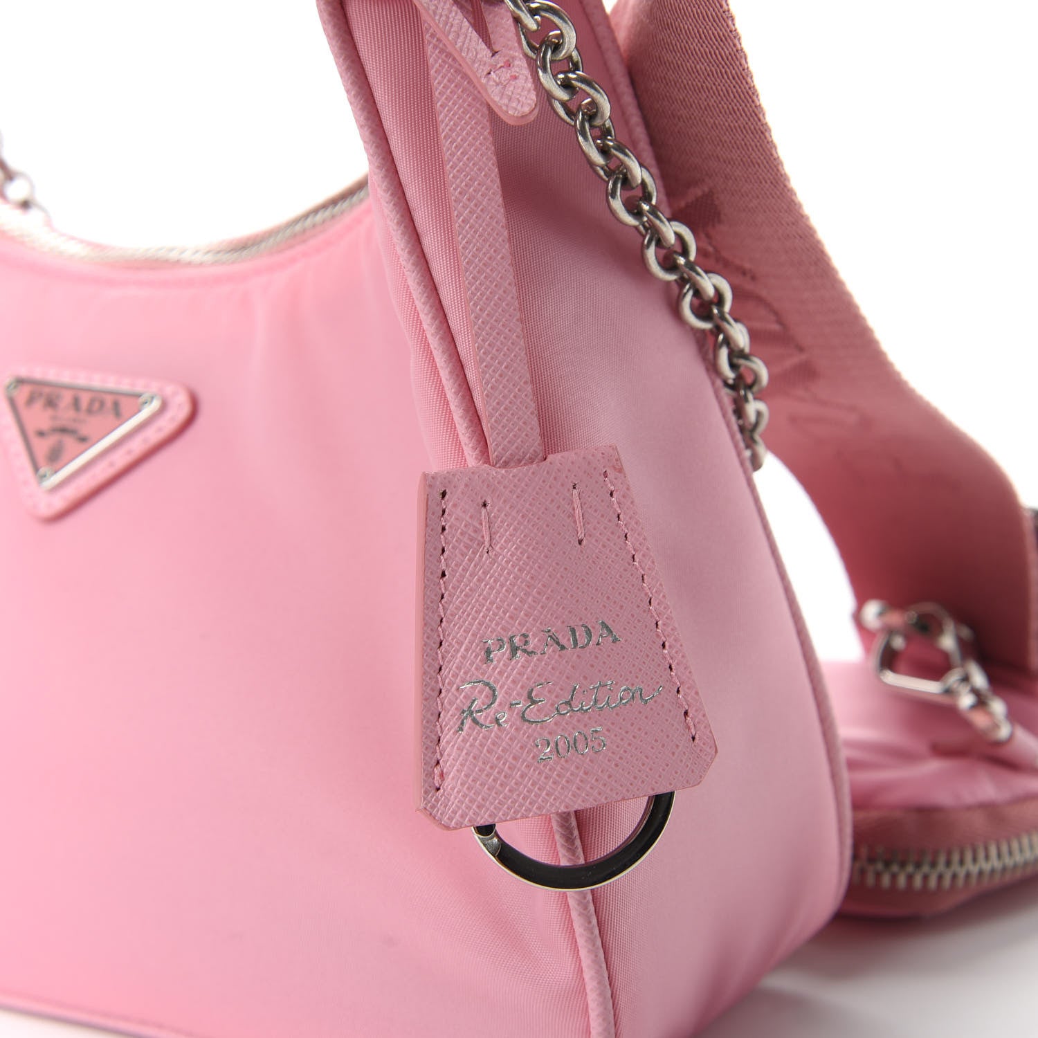 Prada Nylon Re-Edition 2005 Shoulder Bag Begonia 12 of 12