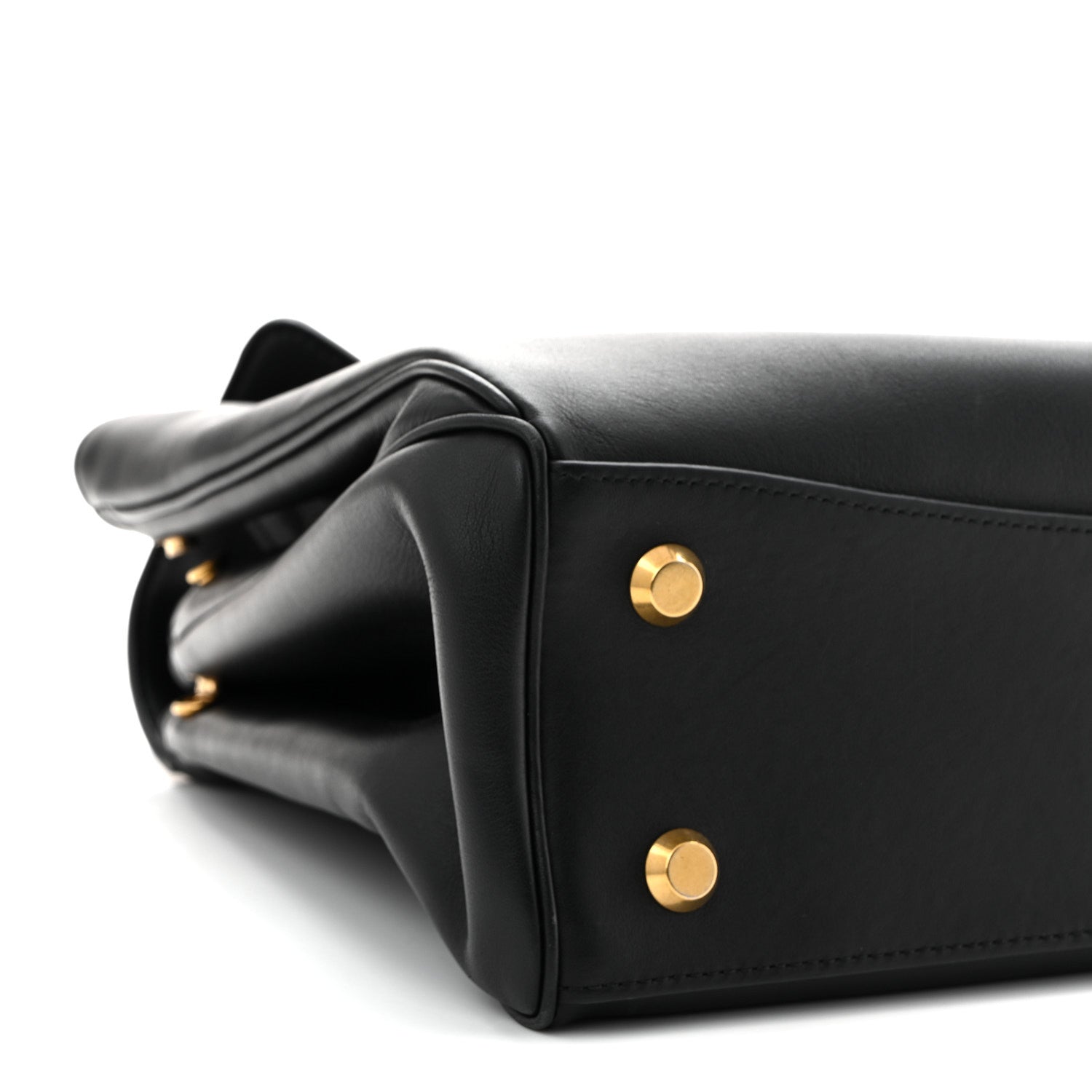 Balenciaga Natural Smooth Calfskin Medium Rodeo Top Handle Handbag Black 10 of 12