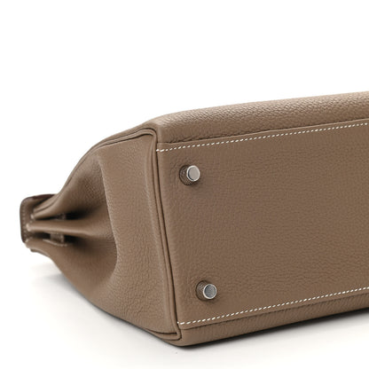 Hermes Togo Kelly Retourne 32 Etoupe 9 of 11