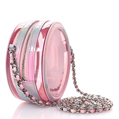 Chanel PVC Lambskin Filigree Round Clutch With Chain Pink 3 of 11