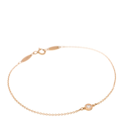 Tiffany 18K Rose Gold Diamond .03ct Elsa Peretti Diamonds by the Yard Bracelet 1 of 4