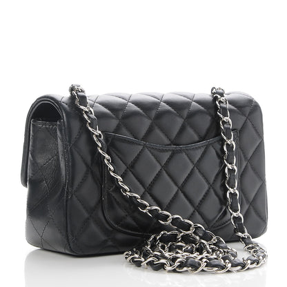 Chanel Lambskin Quilted Mini Rectangular Flap Black 3 of 9