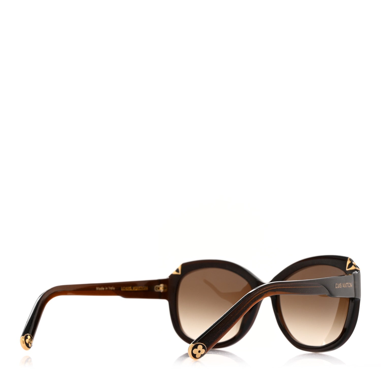 Louis Vuitton Acetate Hortensia Cat Eye Sunglasses Z0486W Brown Glitter 4 of 10