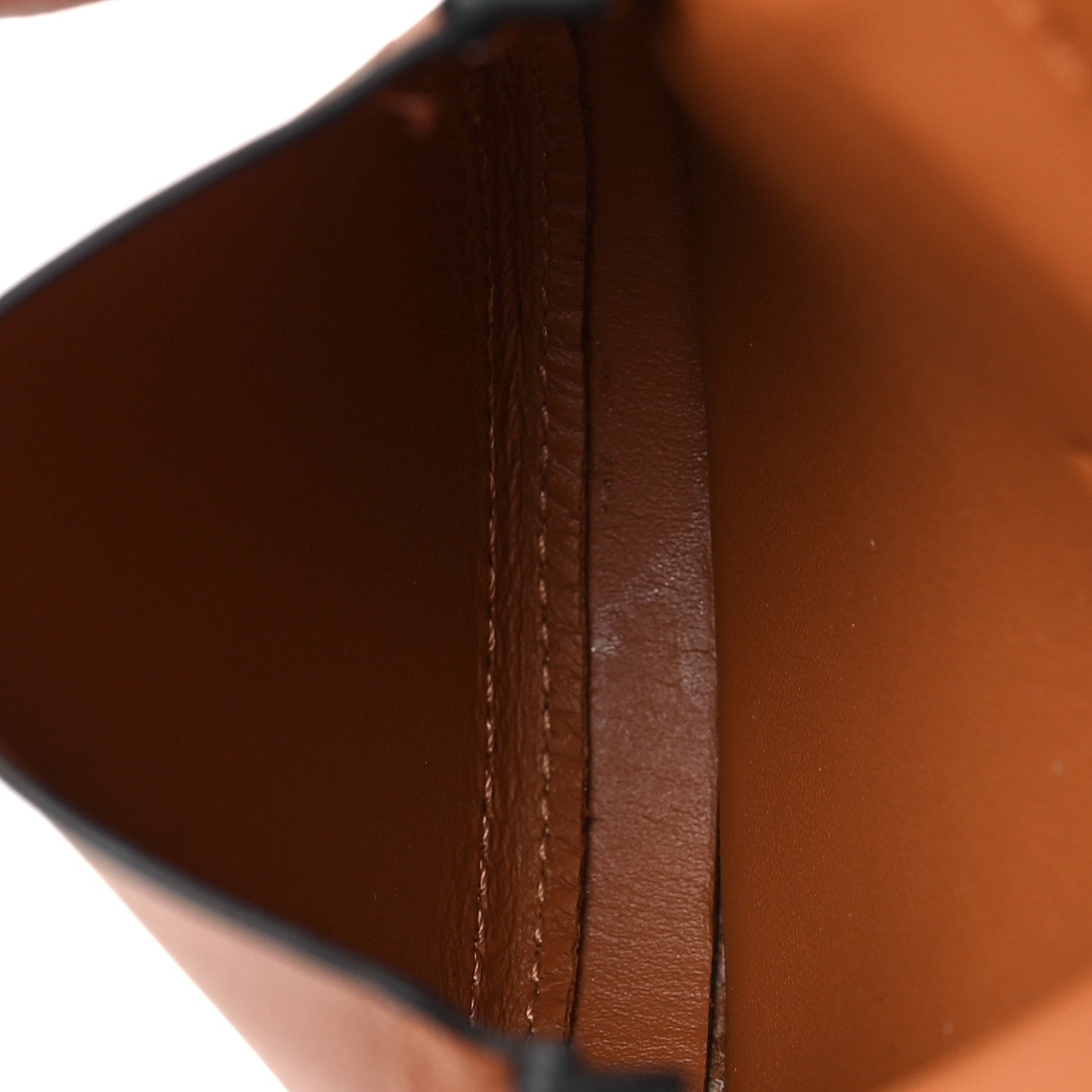 Soft Calfskin Mini Heel Pouch Tan
