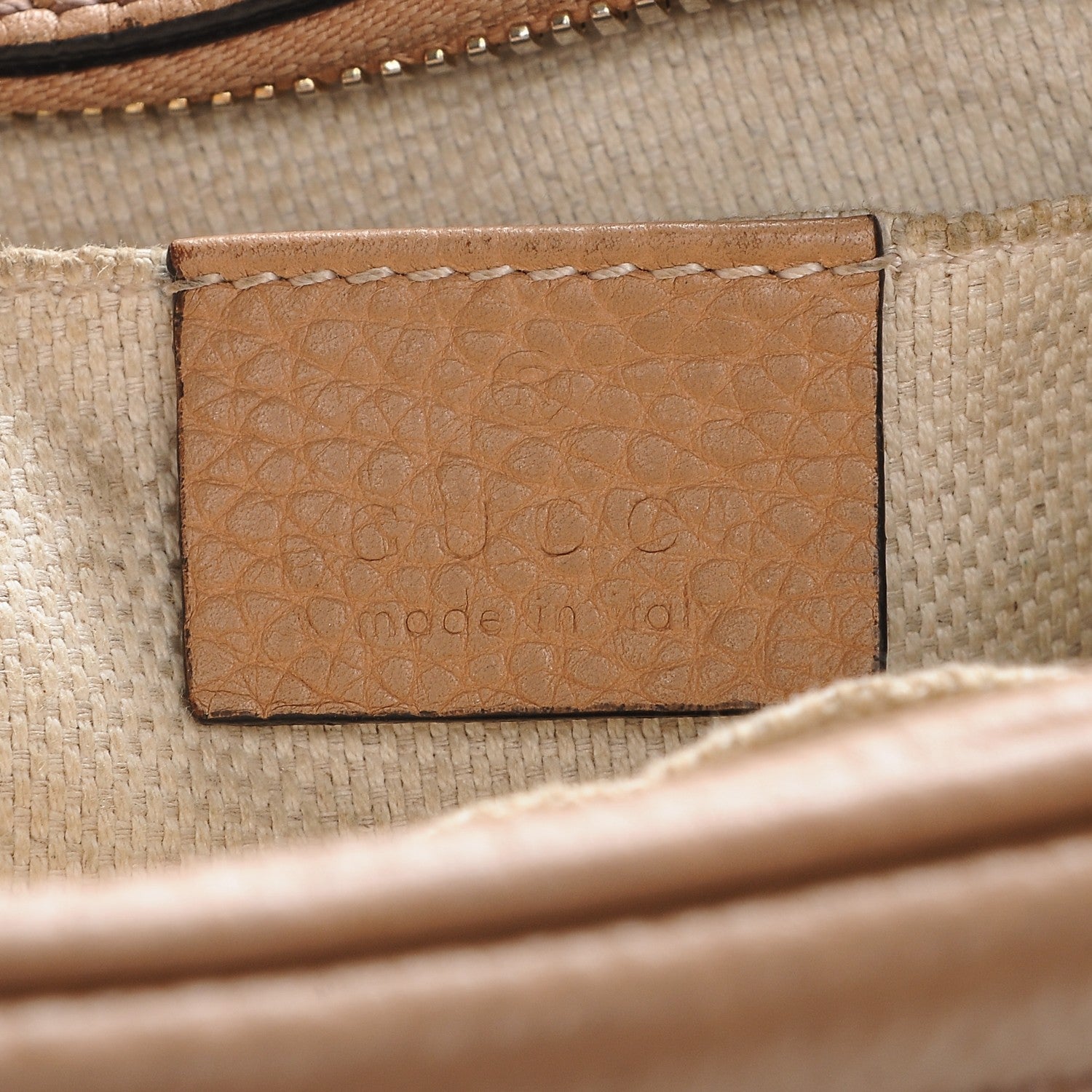 Gucci Pebbled Calfskin Small Soho Disco Bag Rose Beige 6 of 7