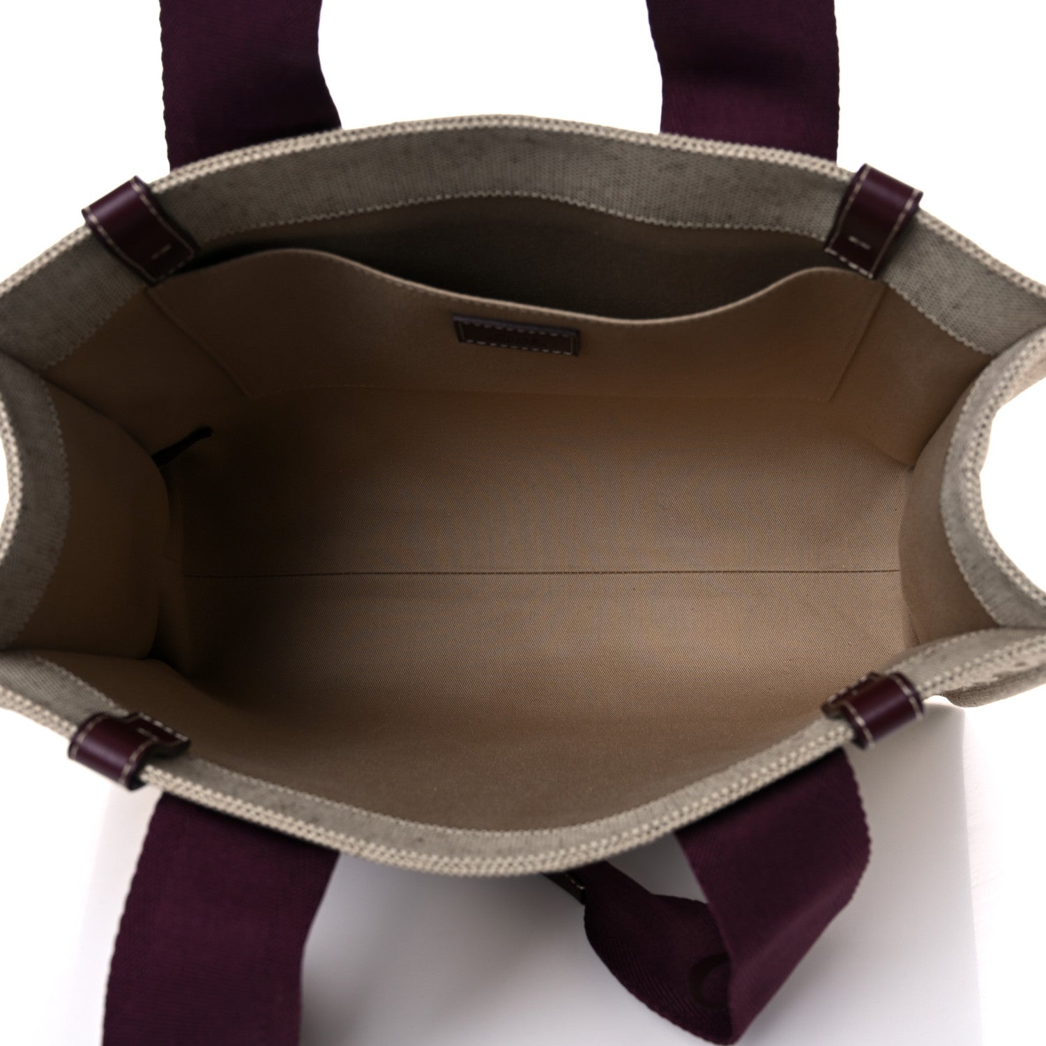 Chloe Cotton Calfskin Embroidered Medium Woody Ribbon Tote Burgundy 5 of 13