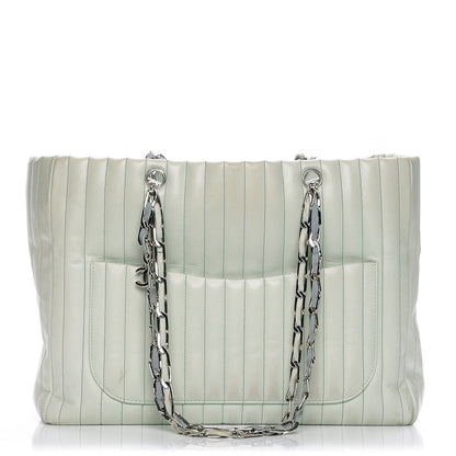 Chanel Lambskin Vertical Quilted Large Mademoiselle Tote Light Green 1 of 14