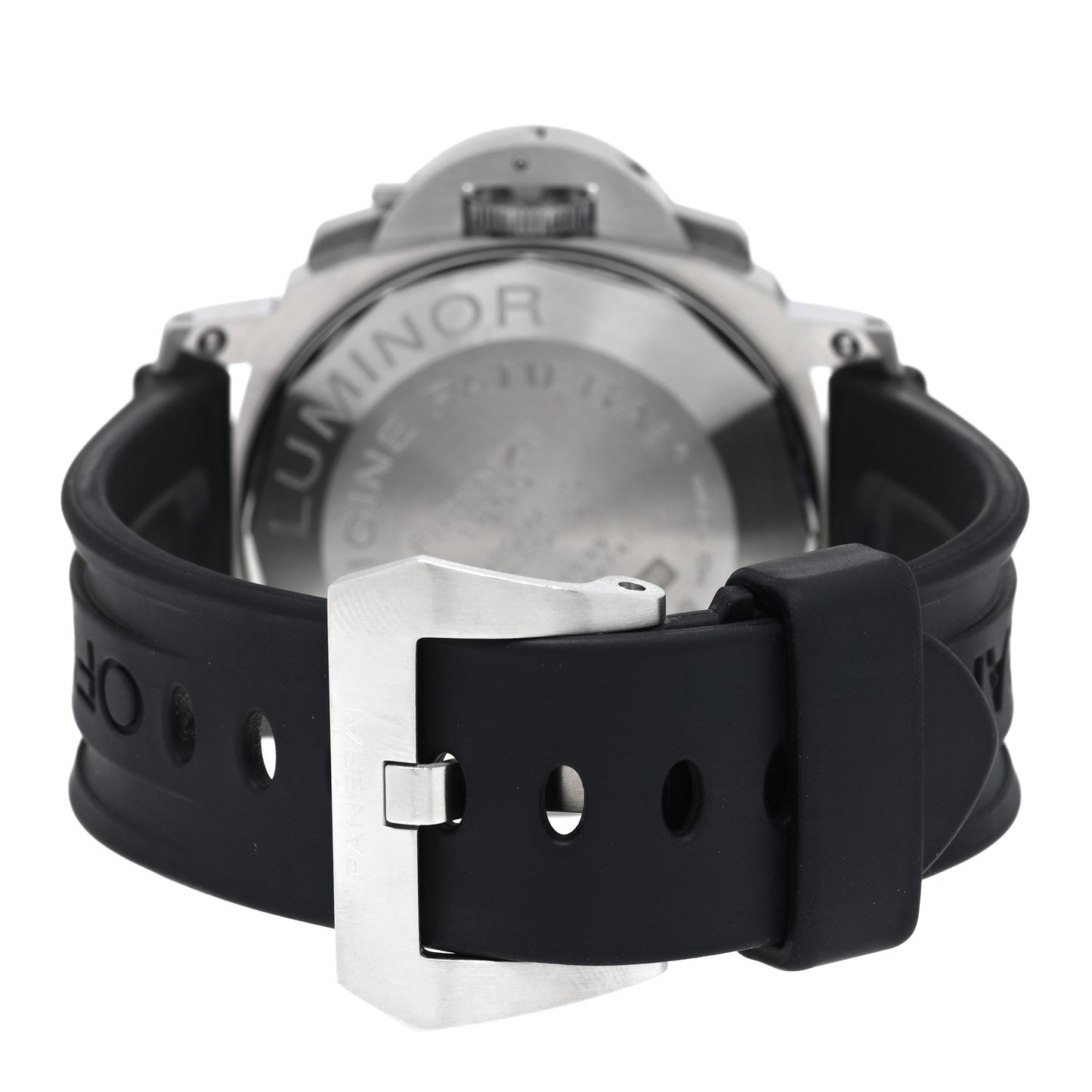 Stainless Steel Rubber 44mm Luminor Daylight Chronograph Automatic Watch Black PAM00250