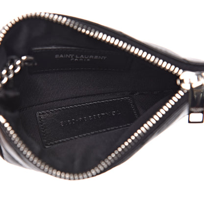 Saint Laurent Calfskin Matelasse Monogram Key Pouch Black 5 of 7