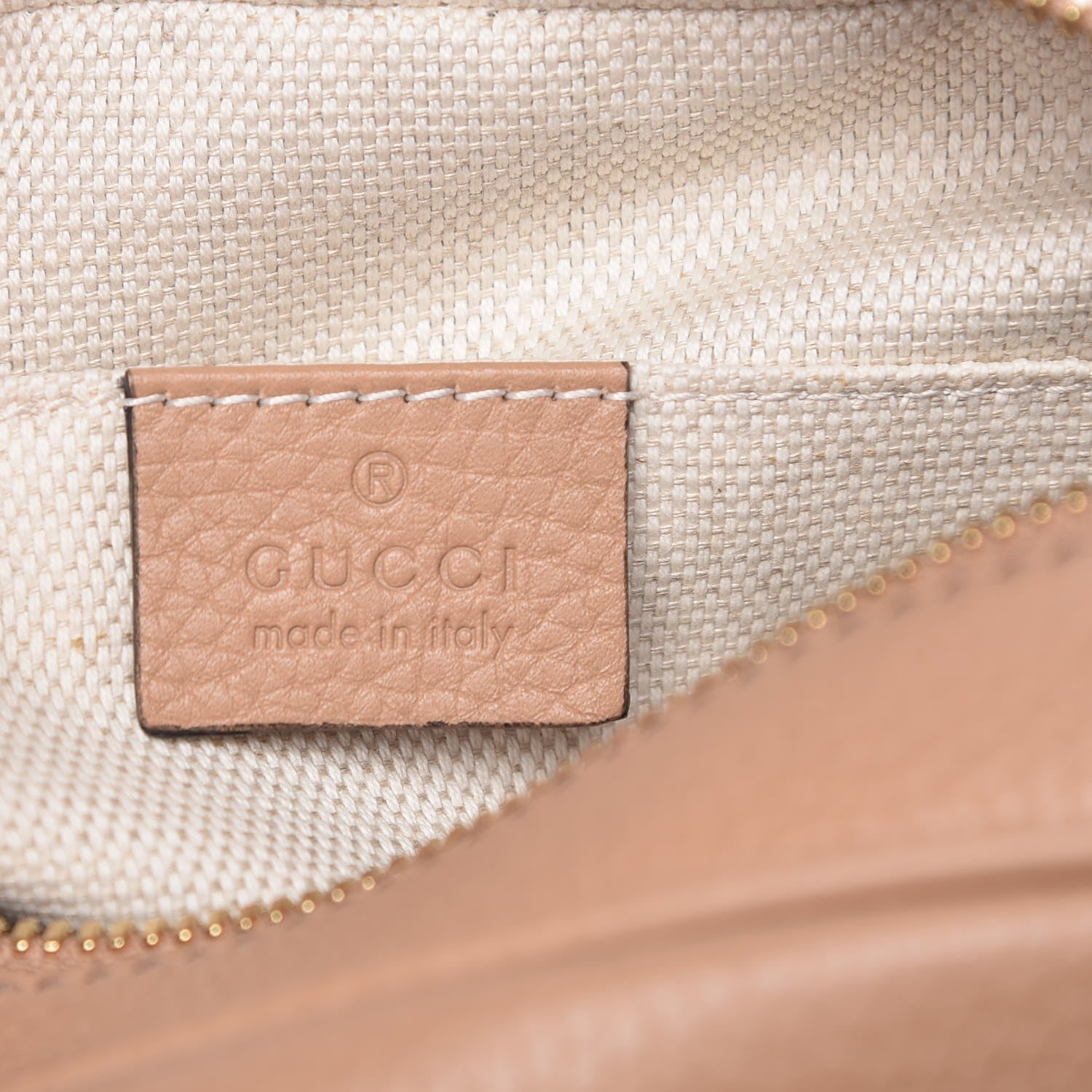 Gucci Pebbled Calfskin Small Soho Disco Bag Camelia 6 of 7