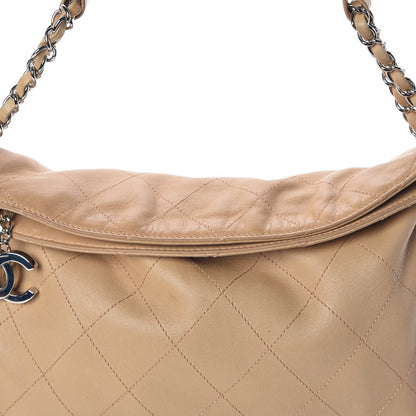 Chanel Lambskin Stitched Medium Ultimate Soft Tote Beige 15 of 16
