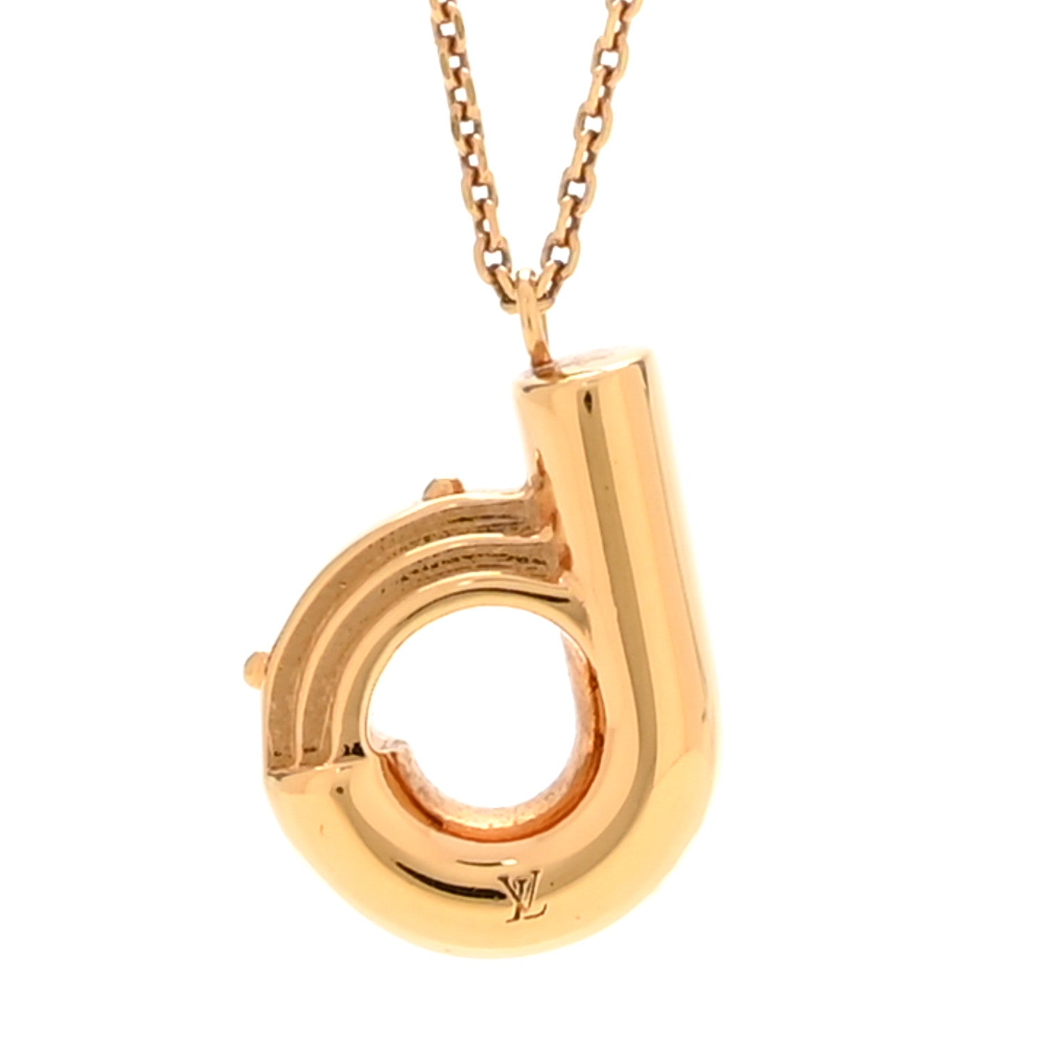 Louis Vuitton LV And Me Letter D Necklace Gold 4 of 8