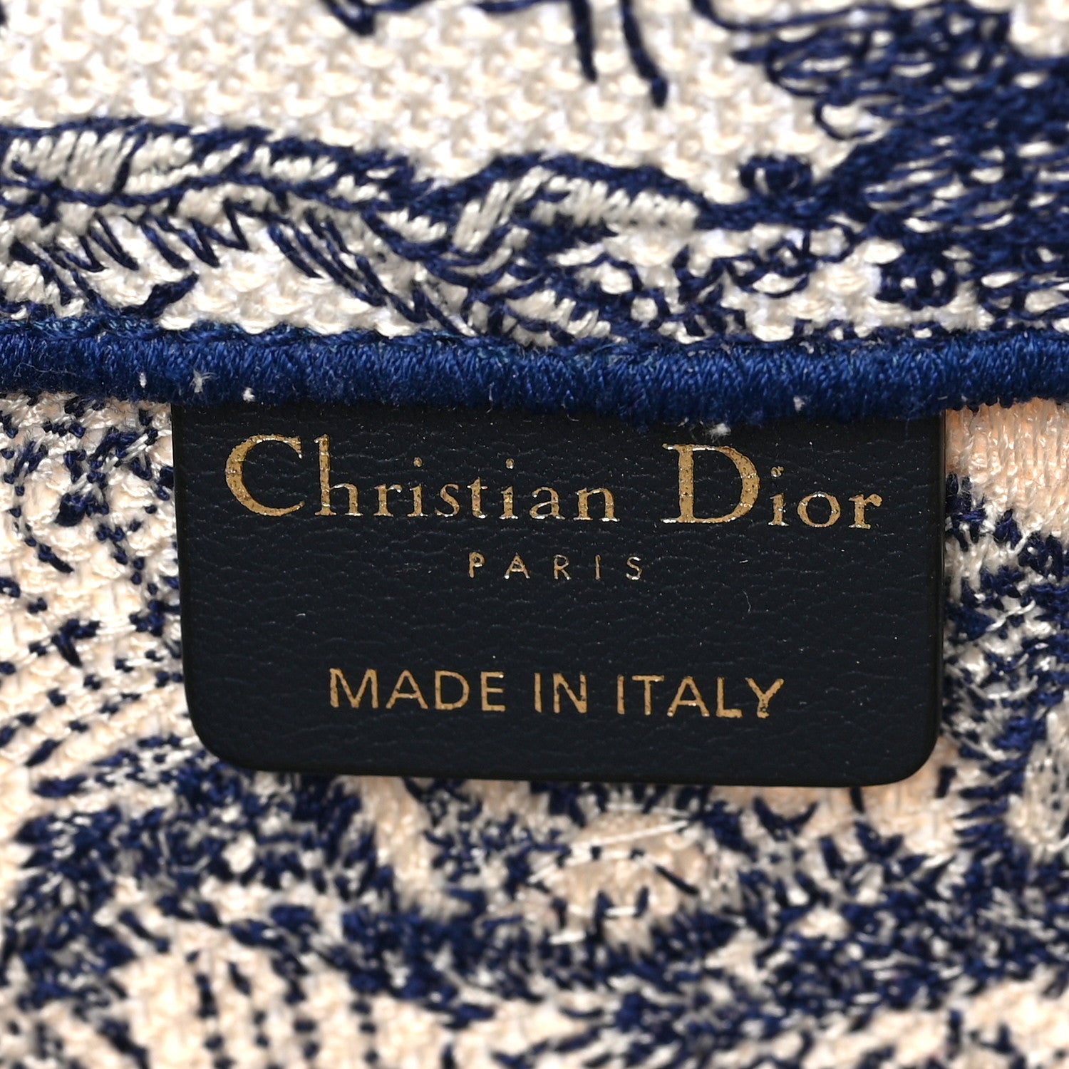 Christian Dior Canvas Embroidered Medium Dioriviera Toile De Jouy Book Tote Blue 6 of 8