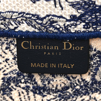 Christian Dior Canvas Embroidered Medium Dioriviera Toile De Jouy Book Tote Blue 6 of 8
