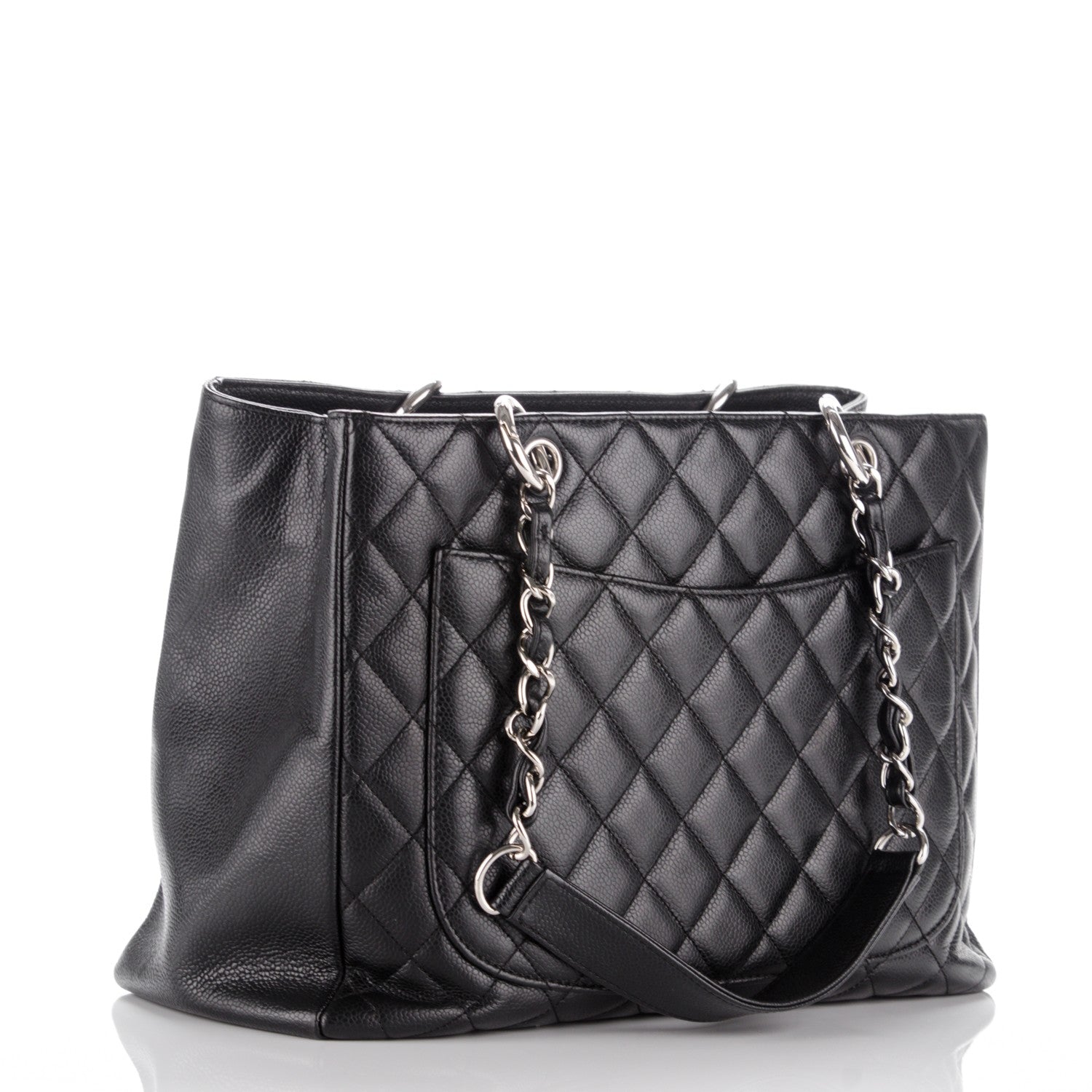 Chanel Caviar Quilted Grand Shopping Tote GST Black 3 of 7