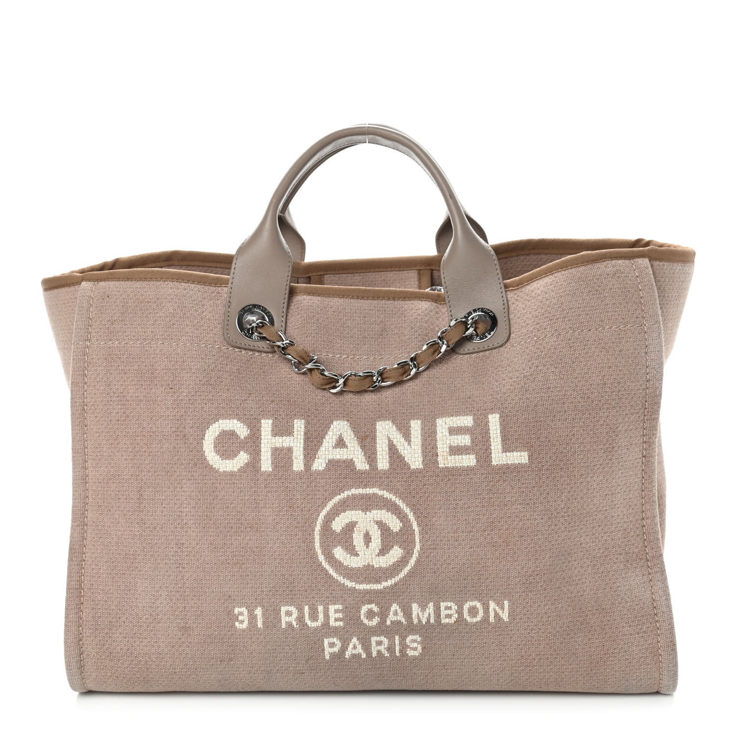 Canvas Medium Deauville Tote Ecru