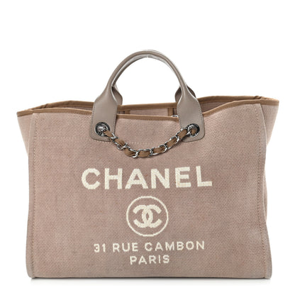 Chanel Canvas Medium Deauville Tote Ecru 1 of 13
