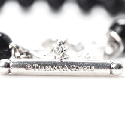 Tiffany Sterling Silver Black Onyx Bead Toggle Bracelet 4 of 4
