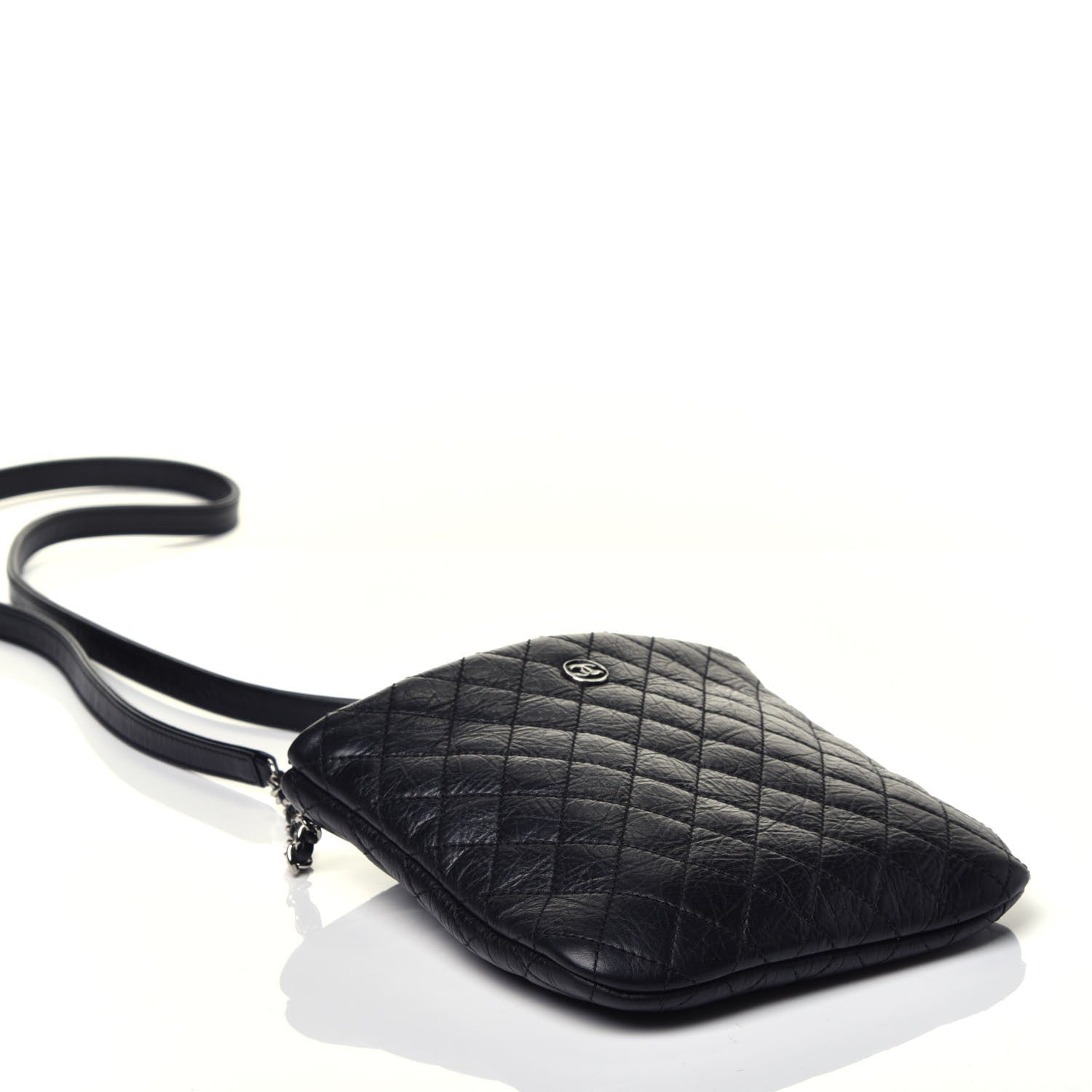 Chanel Calfskin Quilted Crossbody Bag Black 4 of 10