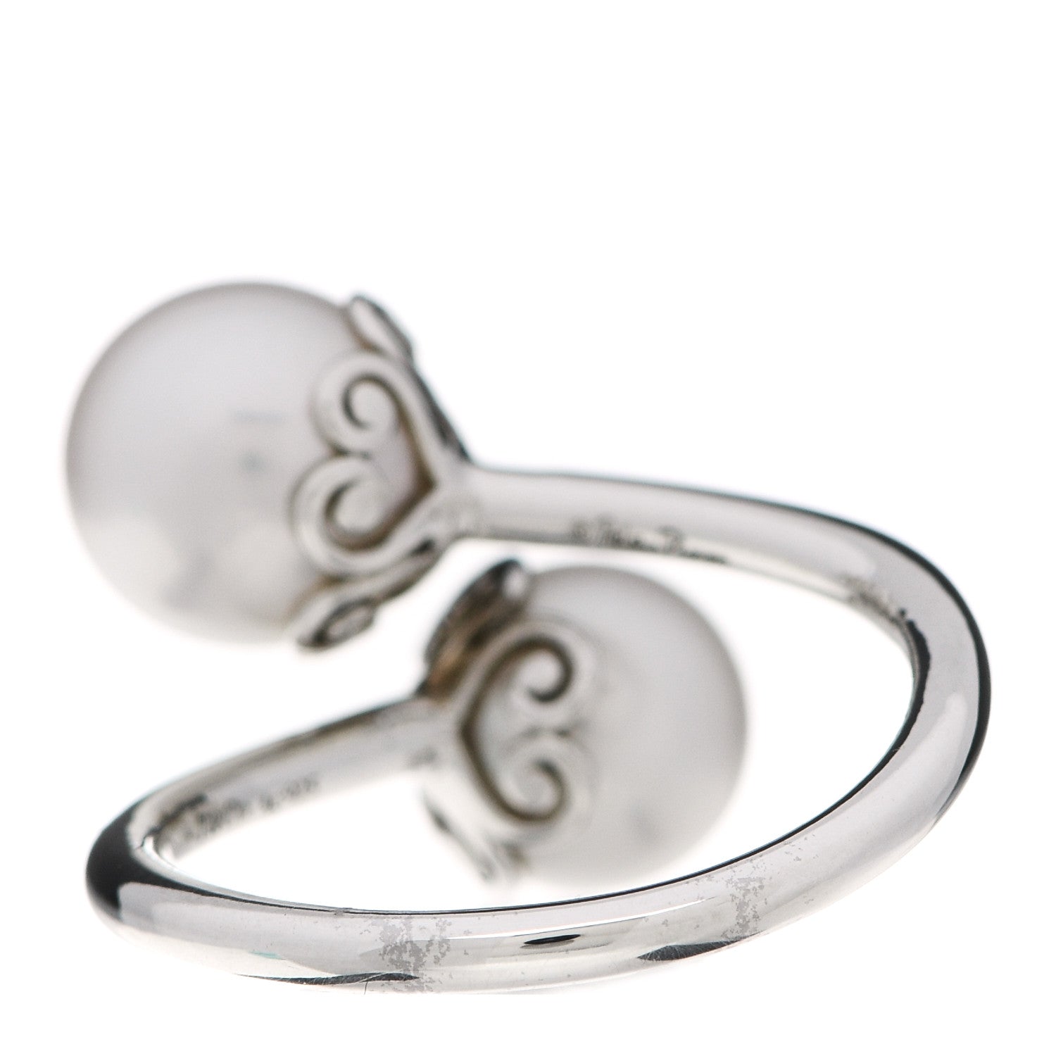 Tiffany Sterling Silver Freshwater Pearl Paloma's Venezia Goldoni Heart Ring 57 8 4 of 7