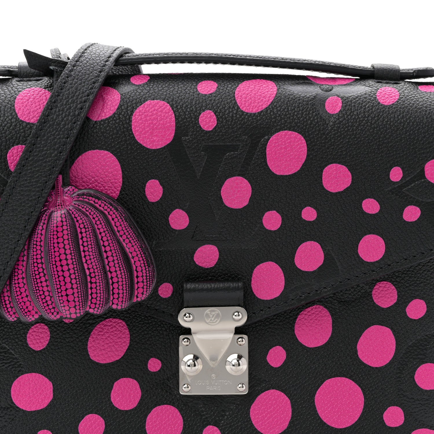 Louis Vuitton LV x YK Empreinte Monogram Giant Pochette Metis Black Fuchsia 8 of 11