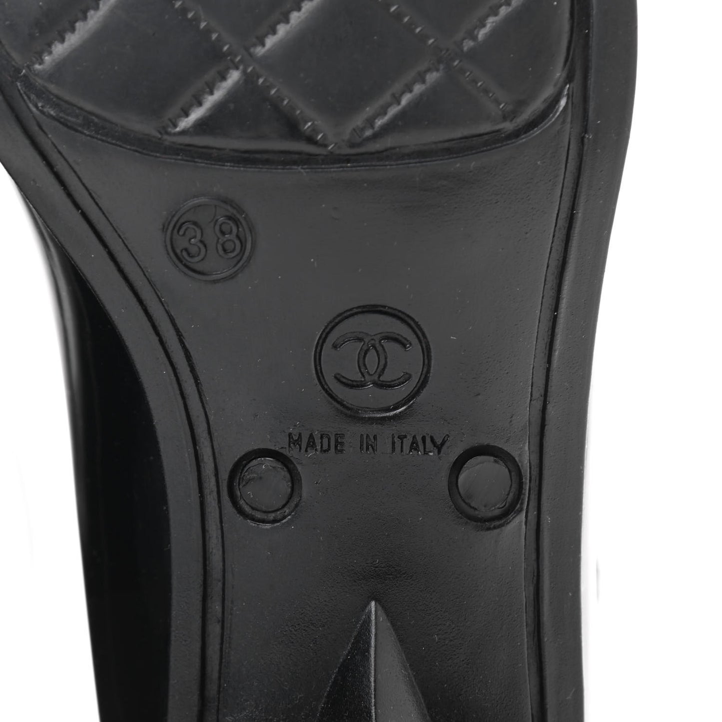 Rubber Camellia Rain Boots 38 Black