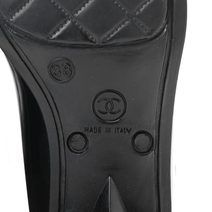 Chanel Rubber Camellia Rain Boots 38 Black 6 of 10