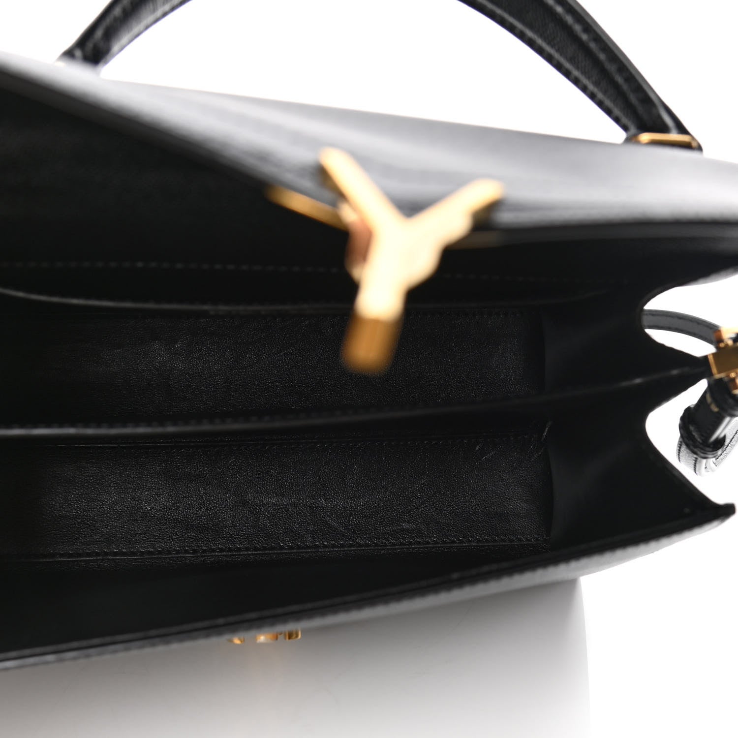 Saint Laurent Grain de Poudre Medium Classic Monogram Cassandra Top Handle Black 5 of 7
