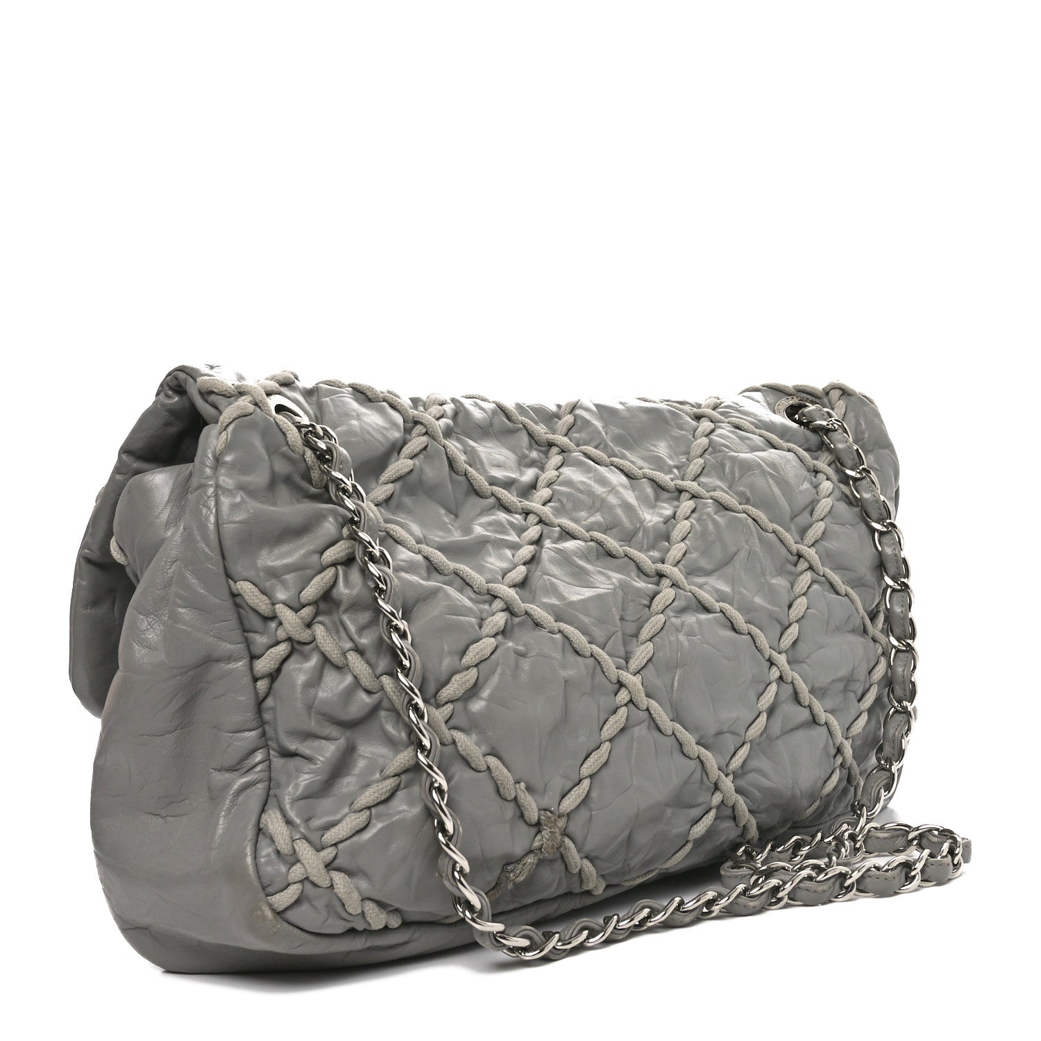 Chanel Calfskin Ultra Stitch Oversized Flap Grey 3 of 12