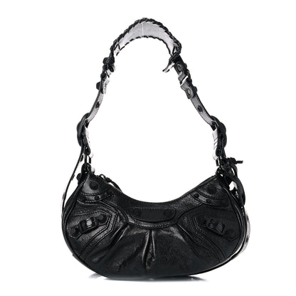 Balenciaga Agneau Arena Monochrome Le Cagole Shoulder Bag XS Black 2 of 13