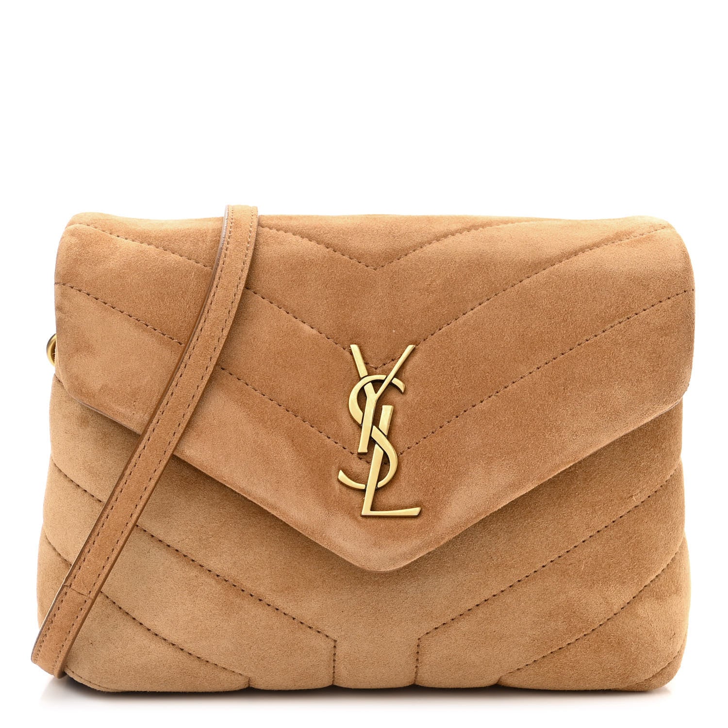 Saint Laurent Suede Toy Loulou Shoulder Bag Cinnamon 1 of 10
