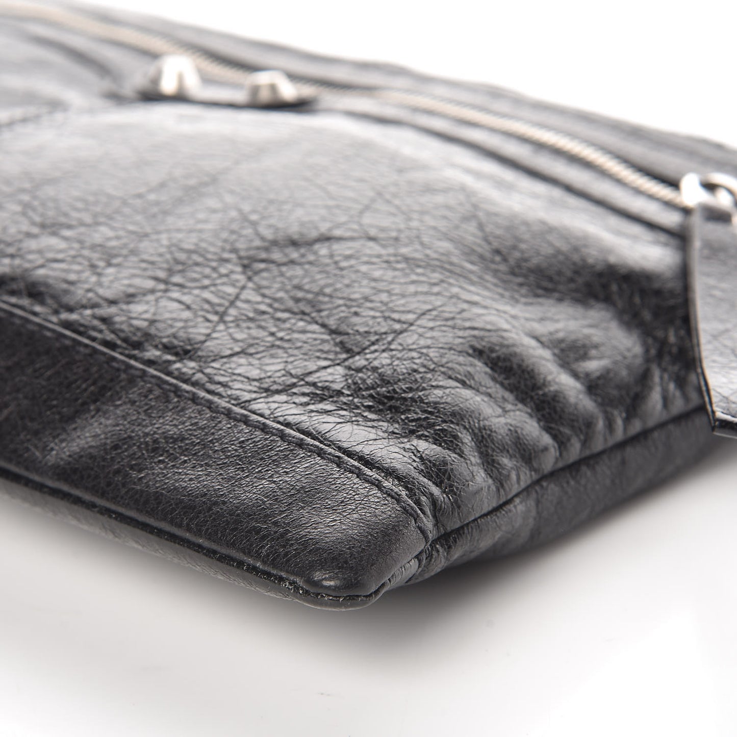 Agneau Arena Classic Hardware Medium Clip Black