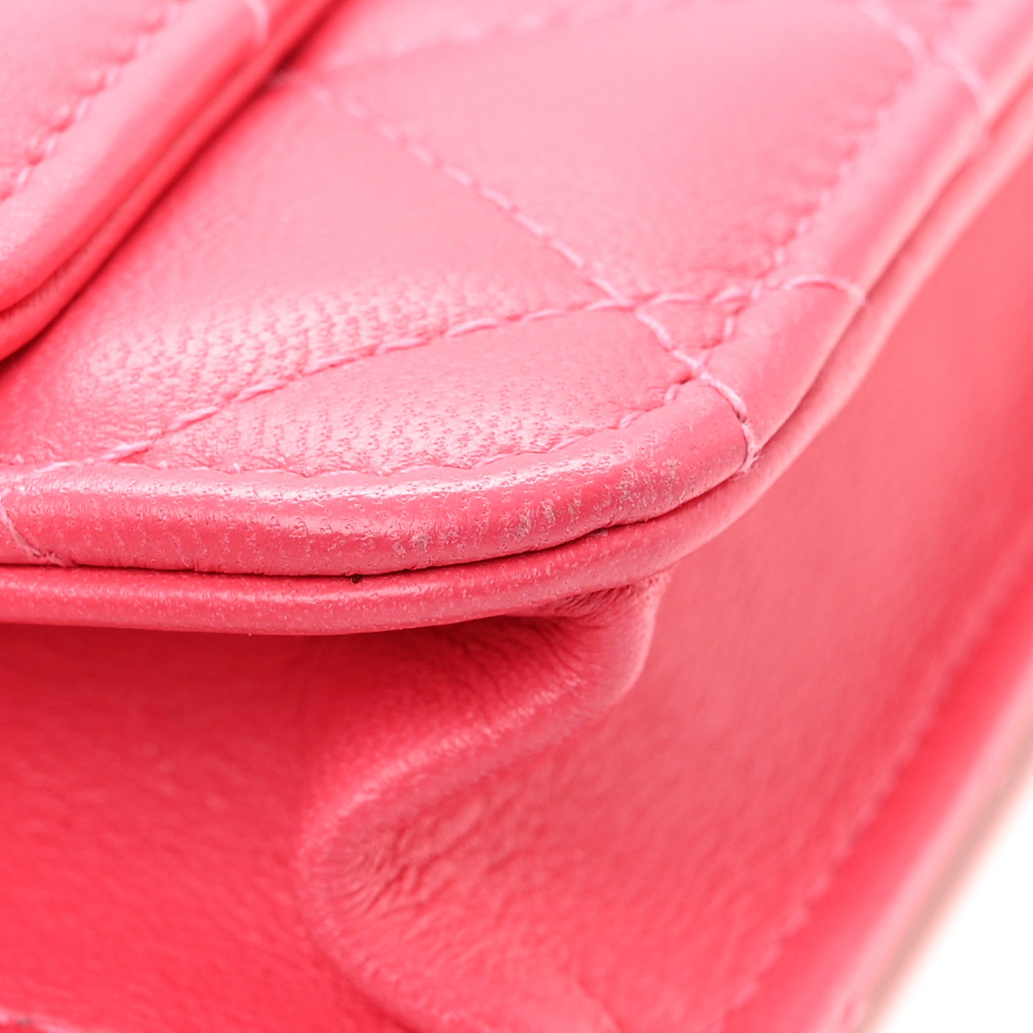 Chanel Lambskin Quilted Trendy CC Wallet On Chain WOC Pink 14 of 16