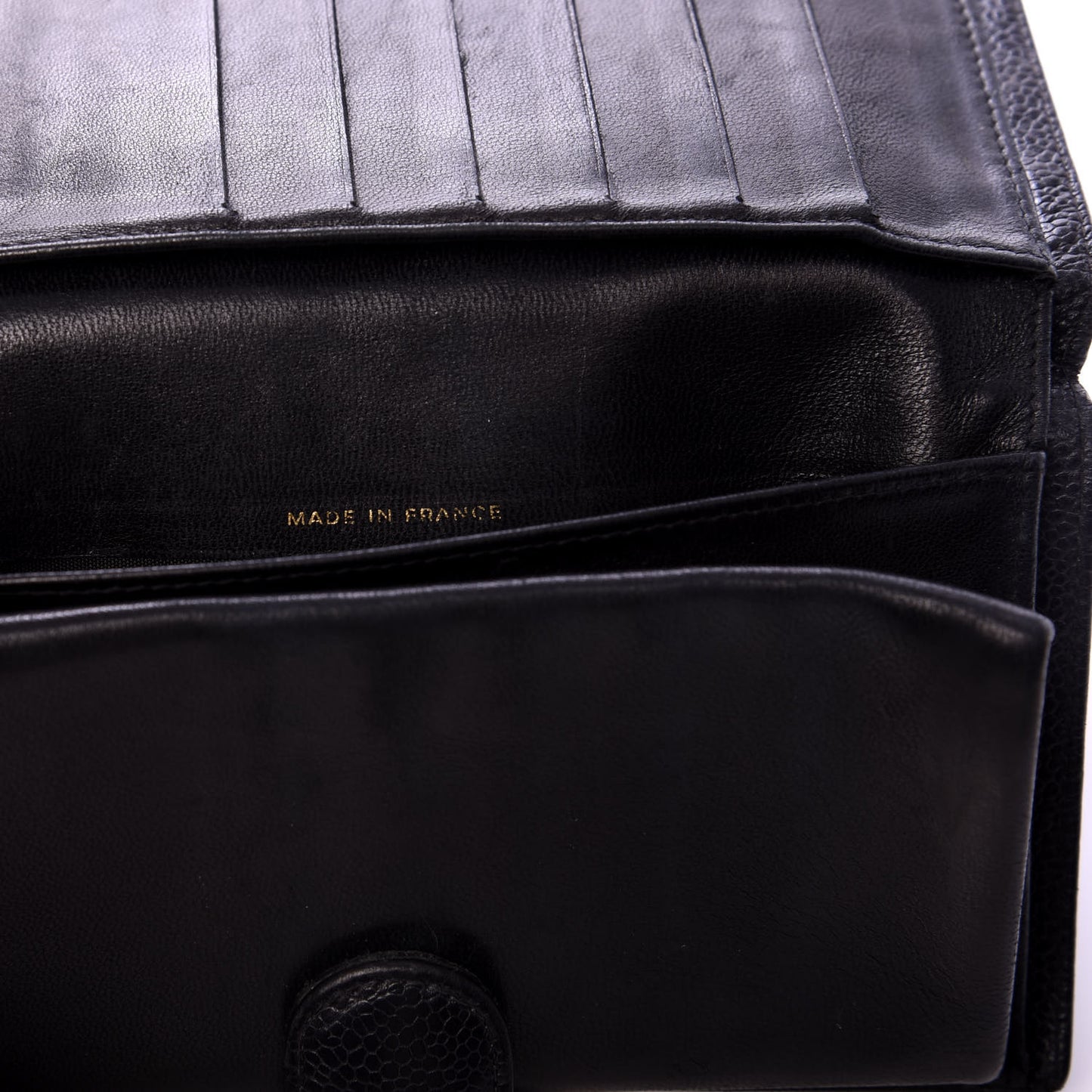 Caviar Timeless CC French Wallet Black