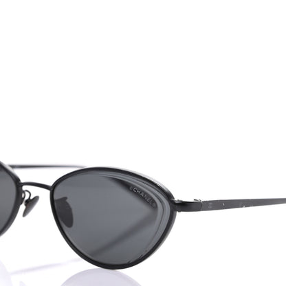 Chanel Metal Cat Eye Sunglasses 4255 Black 7 of 8