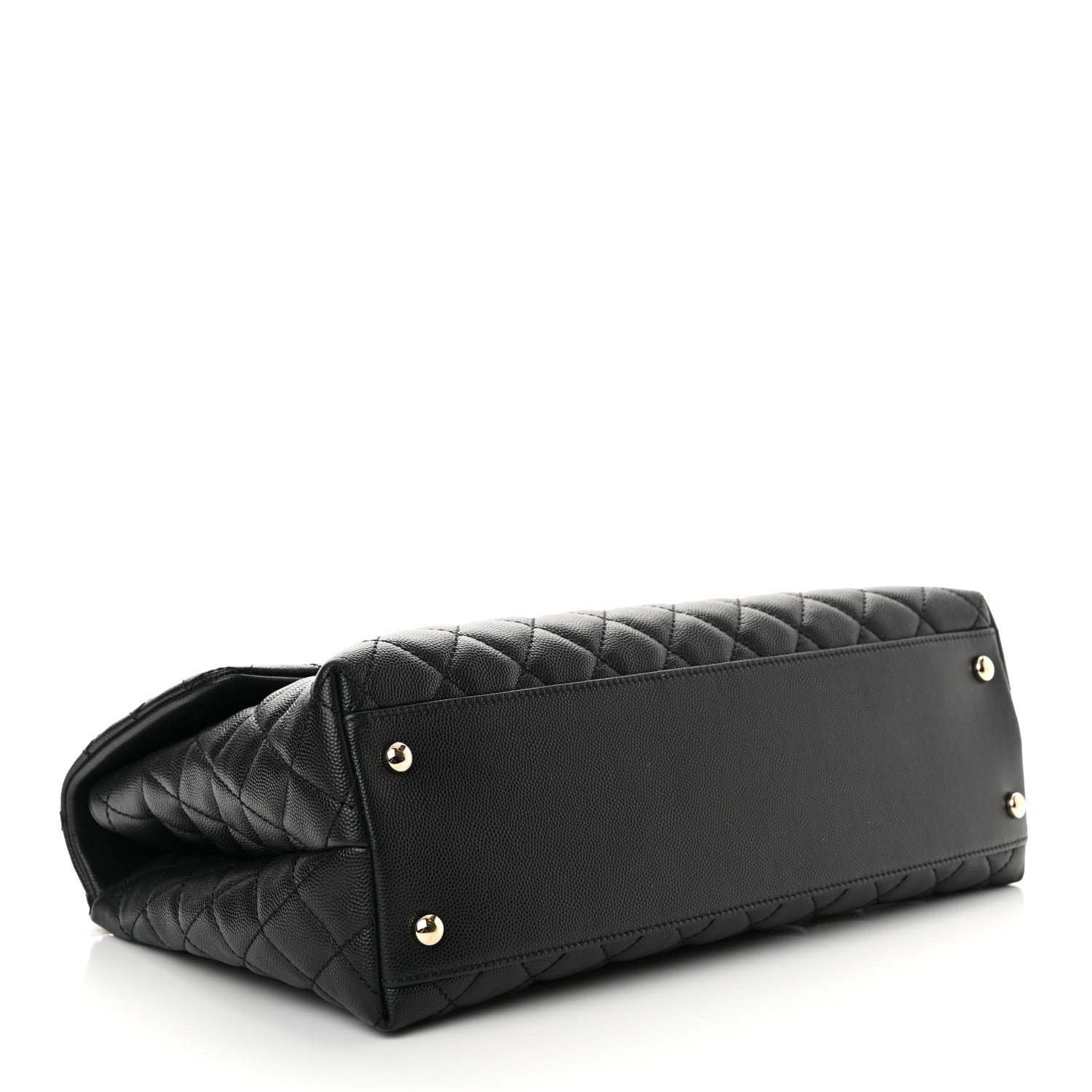 Chanel Caviar Quilted Medium Coco Handle Flap Black 4 of 10