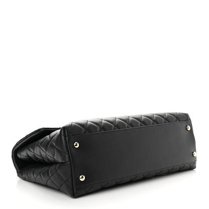 Chanel Caviar Quilted Medium Coco Handle Flap Black 4 of 10